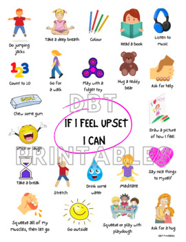 Kids' Coping Skills Printable Poster by Dbt Printables | TPT