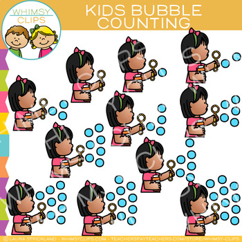 Preview of Kids Counting Bubbles Clip Art