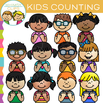 Preview of Kids Counting Clip Art