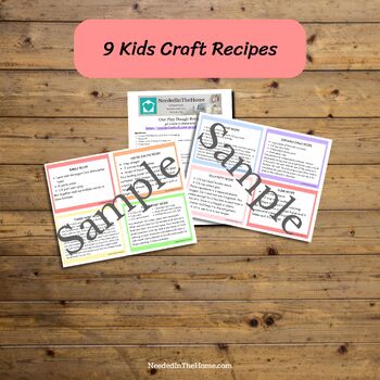 Preview of Kids Craft Recipes for Preschool, Kindergarten, Elementary School