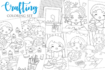 Preview of Kids Crafting Painting Playing Fun Activity School - Kids & Adult Coloring A4