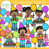 Kids Cupcake Party Clip Art