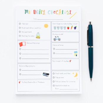 Preview of Kids Daily Checklist