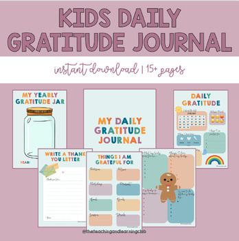 Preview of Kids Daily Gratitude Journal
