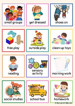 Kids Daily Routine Cards Visual Schedule Cards Toddler Preschool ...