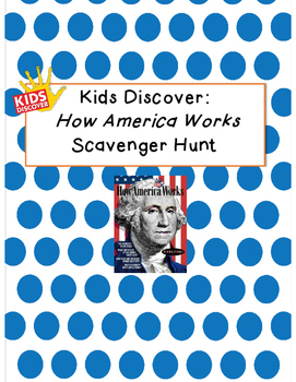 Preview of Kids Discover How America Works Scavenger Hunt