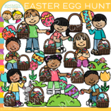 Kids Easter Egg Hunt Clip Art