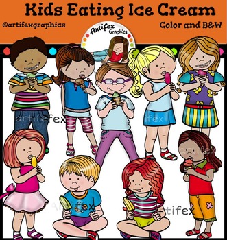 kids eating ice cream clip art
