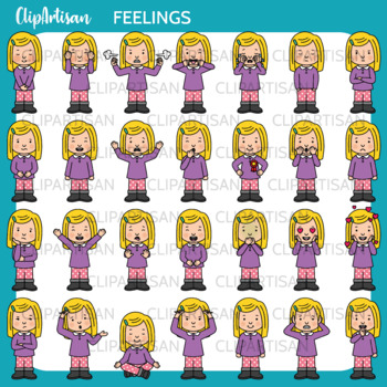 Preview of Kids Emotions Clip Art