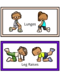 Kids Exercise Flash-Cards, Fitness Signs, Physical Literacy, PE