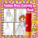 Kids Fashion Dress Coloring Book for Adults