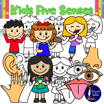 Preview of Kids Five Senses Clip Art