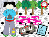 Kids Flying Drones Clipart (Personal & Commercial Use)