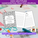 Kids Gratitude Writing Journal - Commercial Use Allowed