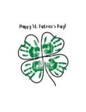Kids Handprint 4 Leaf Clover Happy St. Patrick's Day Activ