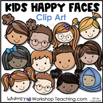 happy children faces clip art