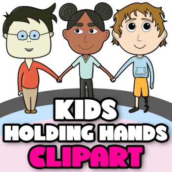 school kids holding hands clip art