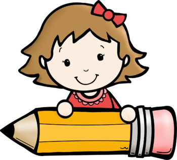 kid with pencil clipart