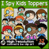 Kids I Spy Page Toppers Clip Art