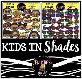 Kids In Shades Clip Art Bundle Educlips Clipart By Educlips Tpt