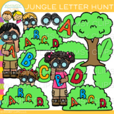 Safari Kids Letter Jungle Hunt Clip Art