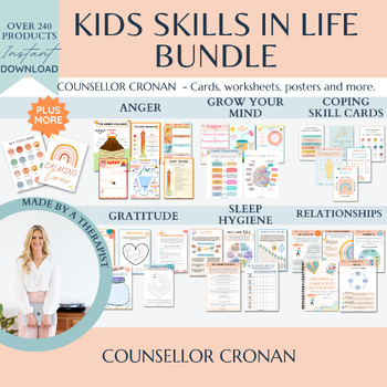 Preview of Kids Life skills Bundle. Anxiety, worries, anger. Behavior Management. CBT