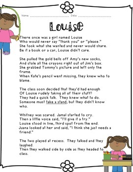 Preview of Kids Like Me!  Louise's Story: Reading Comprehension and Writing Skills