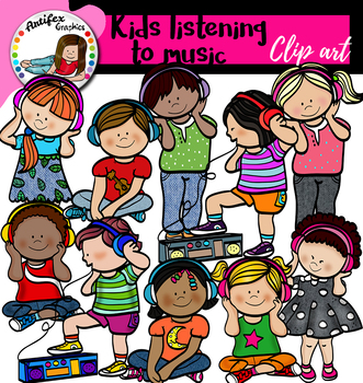children listening clipart
