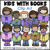 Kids With Books Clip Art