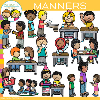 Preview of School Kids Behavior and Manners Clip Art