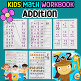 Kids Math Workbook, Addition Activity book for childrens