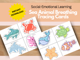Kids Mindful Breathing Tracing Cards - Sea Animal Themed!