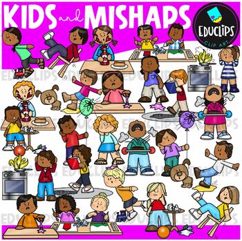 Kids & Mishaps Clip Art Set {Educlips Clipart} by Educlips | TPT