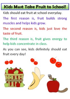 Preview of Kids Must Eat Fruit (Persuasive Example)