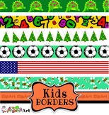 Kids Page Borders Clip Art Mega Pack