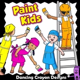 Kids Painting Clip Art | Paint Children