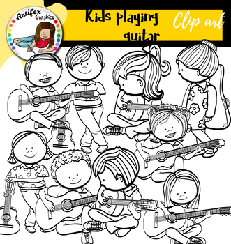 Kids Playing Guitar by Artifex | TPTKids Playing Guitar by Artifex | TPT  