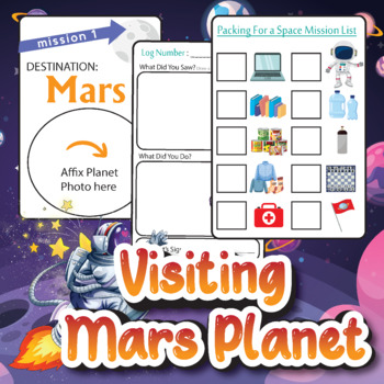 Preview of Kids Pretend Play Astronaut Visiting Mars Planet: Preschool Pre-K & Kindergarten