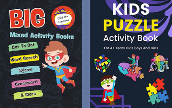 Preview of Kids Puzzle Activity Book For 4+ Year Olds Boys and Girls