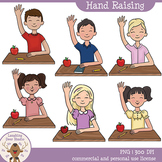 Kids Raising Hands Clip Art