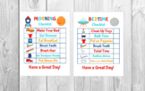 Kids Routine Space Morning/Bedtime Editable Checklist Prin