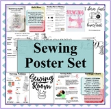 Kids Sewing Posters Set- 12 Informational and Fun Sewing Posters