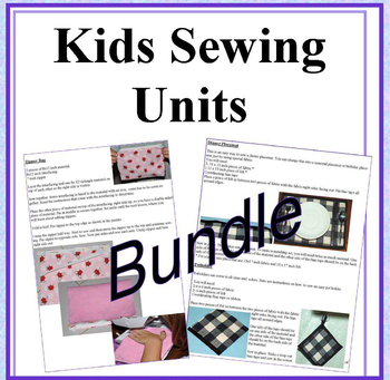 Preview of Kids Sewing Unit Bundle