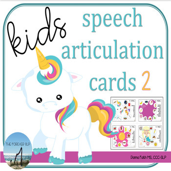 Preview of Speech Articulation Cards for Kids - Set 2 - NO PRINT or PRINT