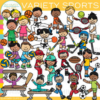 Preview of Kids in Action Sports Clip Art