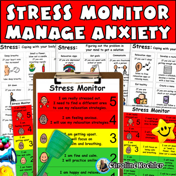Preview of Kids Stress Management Coping Activities Visual Autism Anxiety Social Story