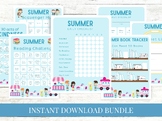 Kids Summer Checklist Activities Bundle Printable - Ice Cr
