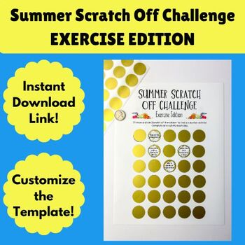 Preview of Summer Exercise Scratch Off Challenge | 30 Day Exercise Challenge