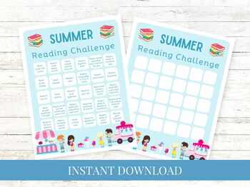 Preview of Kids Summer Reading Challenge Printable, To Do List - Ice Cream Truck Stand