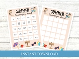 Kids Summer Scavenger Hunt Printable, Hunt Challenge - Cor